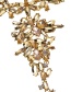 Trendy Gold Color Full Diamond Decorated Pure Color Anklet