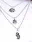 Fashion Silver Color Pure Color Decorated Necklace(3pcs)