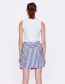 Fashion Cotton Stripe Pattern Decorated Skirt