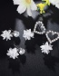 Elegant White Hollow Out Design Snowflake Shape Earrings