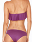 Sexy Purple Pure Color Decorated Swimwear(2pcs)