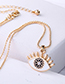 Fashion Gold Color Eye Shape Decorated Necklace