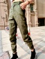 Fashion Green Pure Color Decorated Pants