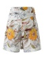 Fashion White Flower Pattern Decorated Skirt