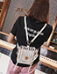 Fashion Black Stripe Pattern Decorated Bag(2pcs)