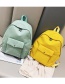 Fashion Light Blue Pure Color Decorated Backpack