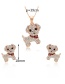 Fashion Rose Gold Dogs Shape Decorated Jewelry Sets