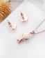 Fashion Rose Gold Doll Shape Decorated Jewelry Sets