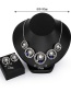 Fashion Silver Color Round Shape Decorated Jewelry Sets