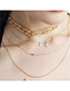 Fashion Gold Color Hollow Out Design Full Diamond Decorated Necklace