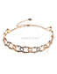 Fashion Gold Color Hollow Out Design Full Diamond Decorated Necklace