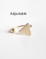 Fashion Gold Color Triangle Shape Decorated Opening Ring