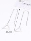 Fashion Silver Color Triangle Shape Decorated Earrings