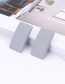 Fashion Gray Square Shape Decorated Earrings