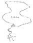 Fashion Silver Color Cross Shape Decorated Necklace(for Women)