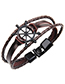 Fashion Black Compass Shape Decorated Bracelet(for Men)