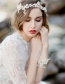 Fashion Beige Pearl Decorated Hair Accessories