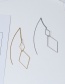 Fashion Silver Color Rhombus Shape Design Pure Color Earring(1pc)