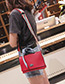Fashion Khaki Pure Color Decorated Shoulder Bag