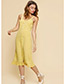 Vintage Yellow Spot Pattern Decorated Dress