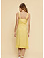 Vintage Yellow Spot Pattern Decorated Dress