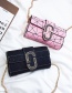 Fashion Pink Square Shape Decorated Shoulder Bag