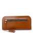 Fashion Brown Zipper Decorated Wallet