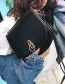 Fashion Khaki Buckle Decorated Shoulder Bag