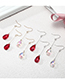 Fashion Silver Color+gray Water Drop Shape Decorated Earrings