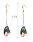 Fashion Silver Color+gray Water Drop Shape Decorated Earrings