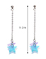 Fashion White Star Shape Decorated Earrings
