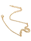 Fashion Gold Color Snake Shape Decorated Bracelet