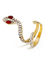 Fashion Gold Color Snake Shape Decorated Ring