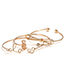 Fashion Gold Color Pineapple&bowknot Shape Decorated Bracelet (3 Pcs )