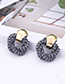 Fashion Sapphire Blue Round Shape Decorated Earrings