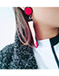 Fashion Red Pure Color Decorated Earrings