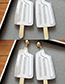 Fashion Gold Color+white Ice Cream Shape Decorated Earrings