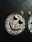 Fashion Gold Color Smile Shape Decorated Earrings