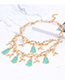 Fashion Green Geometry Shape Decorated Necklace