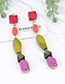 Fashion Black Color Matching Decorated Earrings