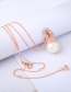 Fashion Rose Gold Swan Shape Decorated Necklace