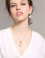 Fashion Rose Gold Swan Shape Decorated Necklace