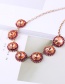 Fashion Champagne Round Shape Decorated Necklace