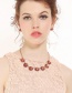 Fashion Champagne Round Shape Decorated Necklace