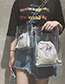 Fashion White Letter Pattern Decorated Shoulder Bag (2 Pcs)