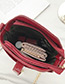 Fashion Brown Lock Shape Decorated Shoulder Bag