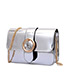 Fashion Silver Color Circular Ring Decorated Shoulder Bag