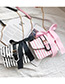 Fashion Pink Stripe Pattern Decorated Shoulder Bag