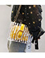 Fashion Yellow Buckle Shape Decorated Shoulder Bag