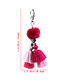 Fashion Plum Red Tassel Decorated Pom Keychain